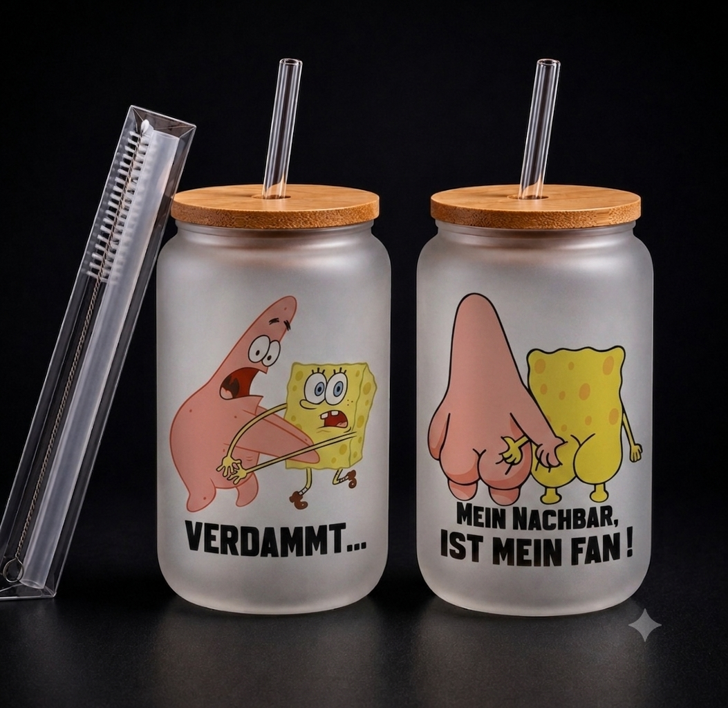 Milchglas Mein Nachbar ist mein Fan !