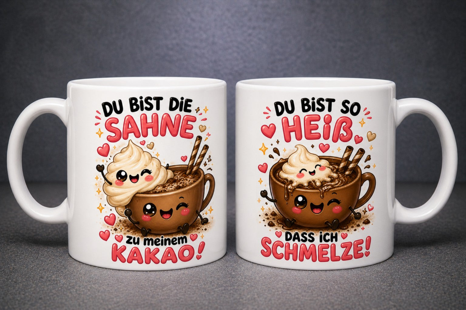 Sahne und Kakao Tasse