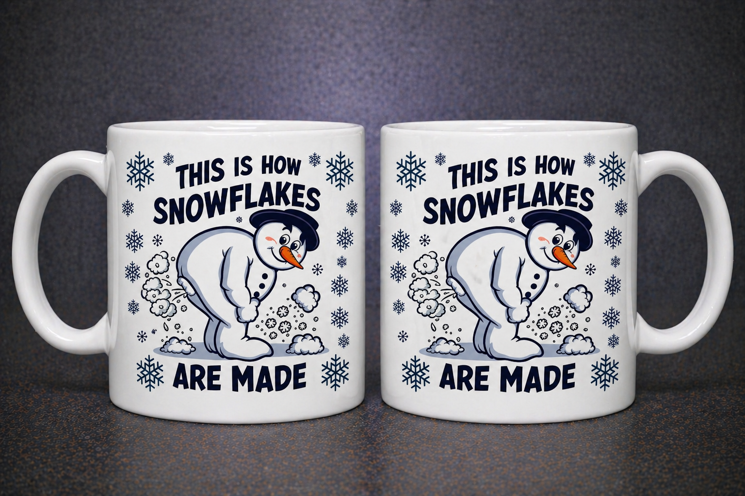 Schneeflocke Herstellung Tasse
