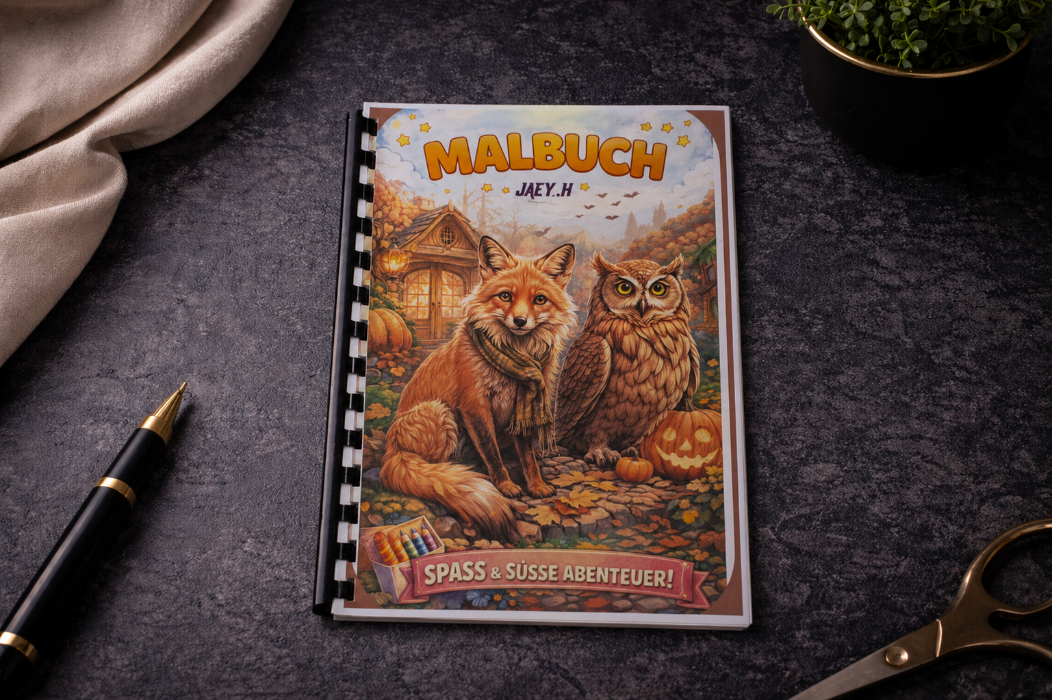 Fall Tiere Malbuch