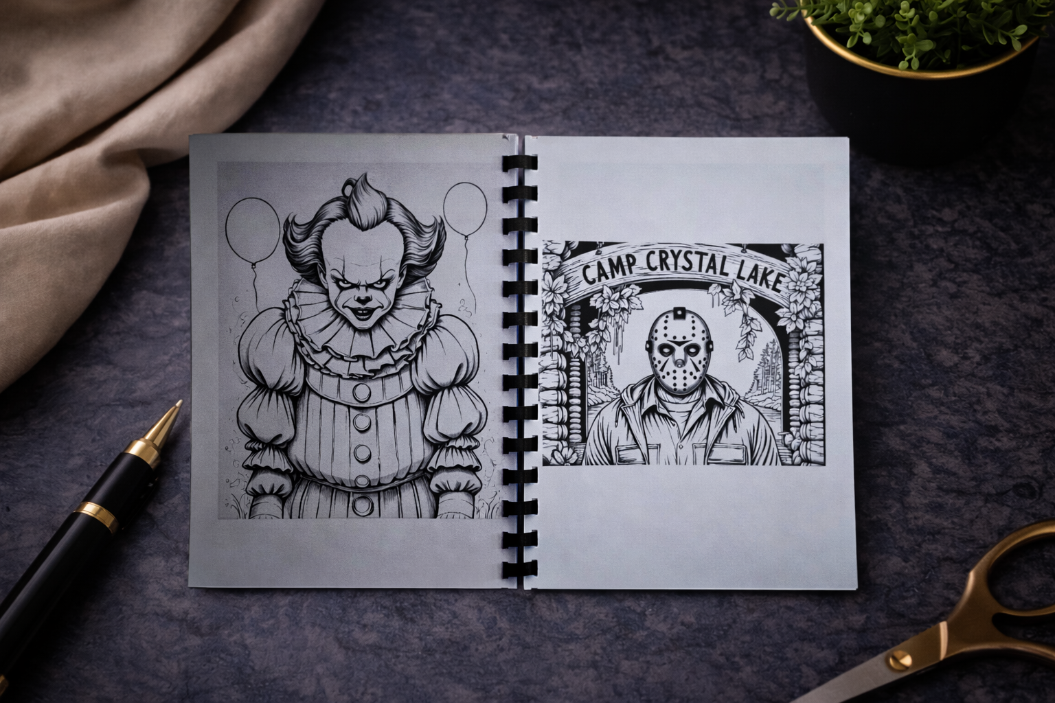 Slasher Malbuch