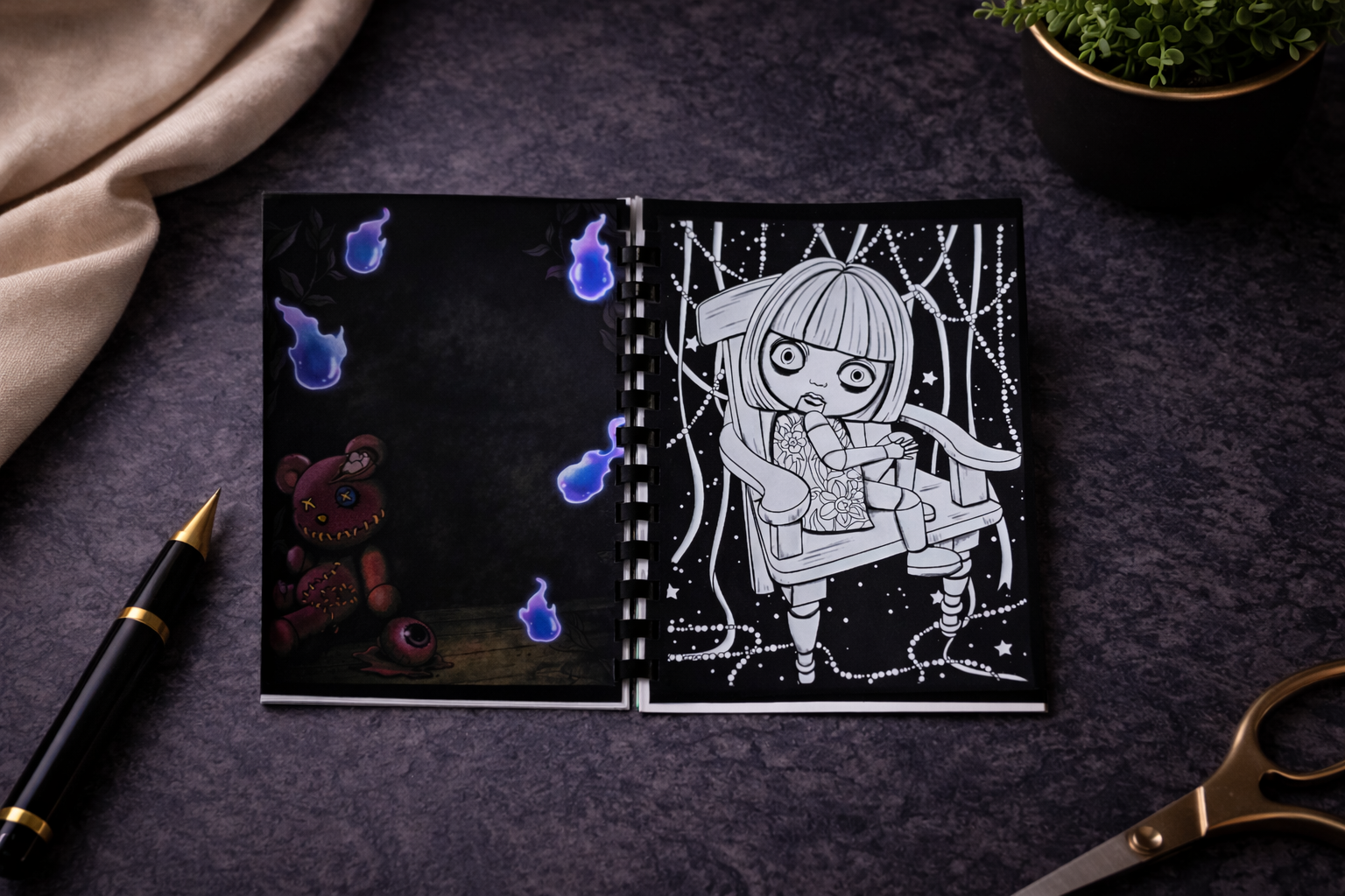 Horror Puppe Malbuch