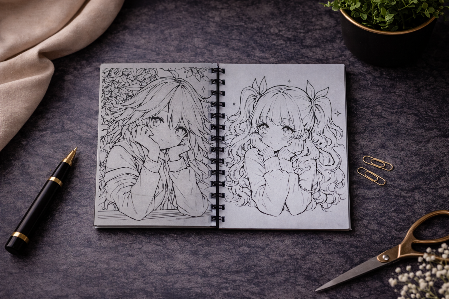 Manga Malbuch
