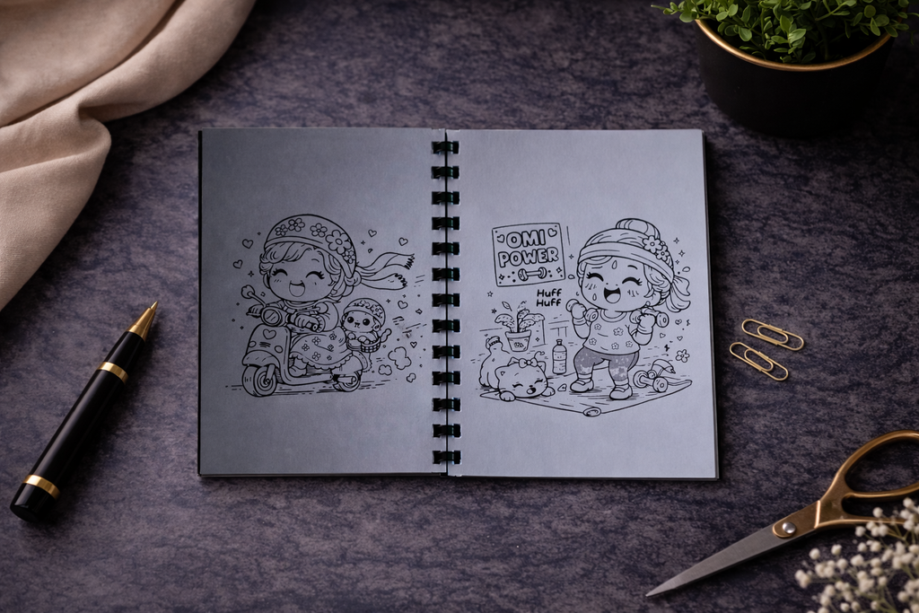 Süße Oma Kawaii Malbuch