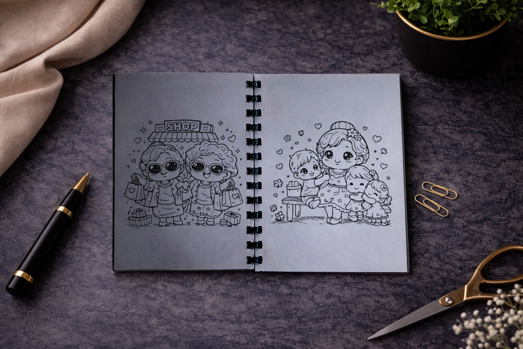 Süße Oma Kawaii Malbuch