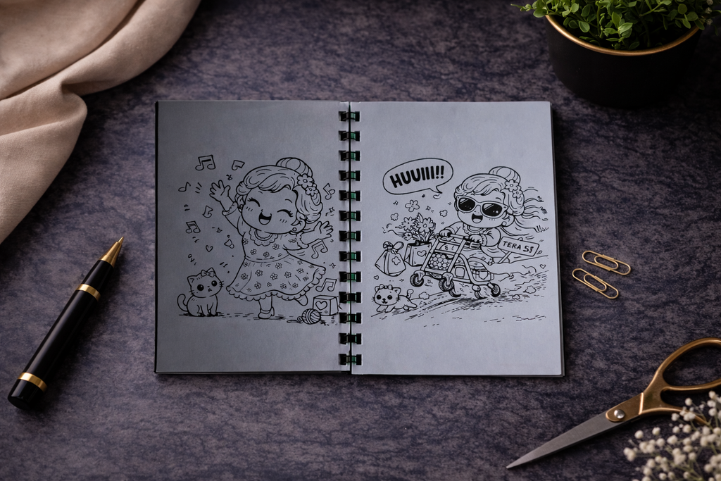 Süße Oma Kawaii Malbuch