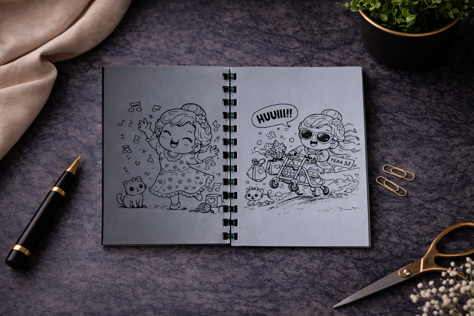 Süße Oma Kawaii Malbuch
