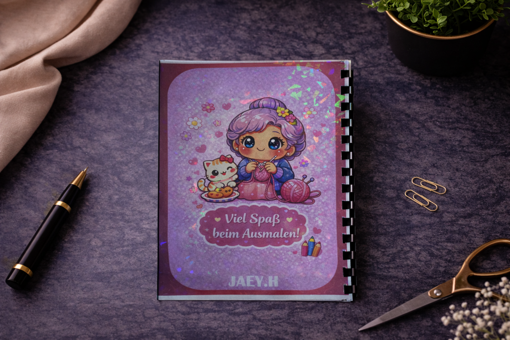 Süße Oma Kawaii Malbuch