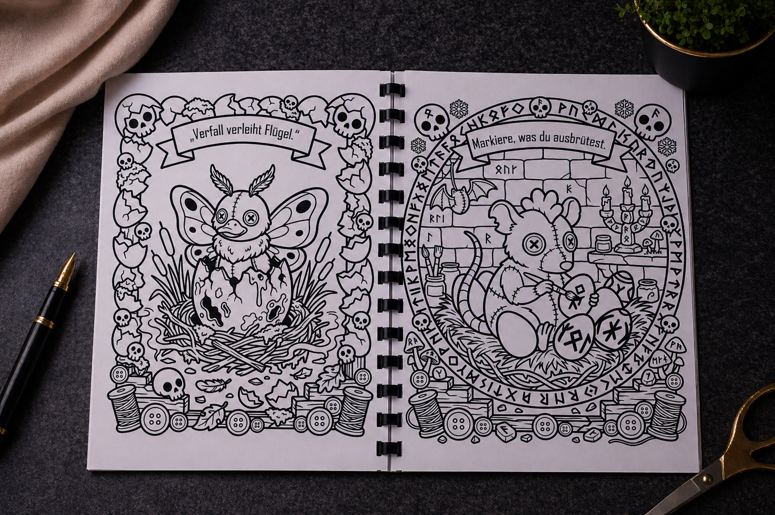 Ostern Horror Malbuch