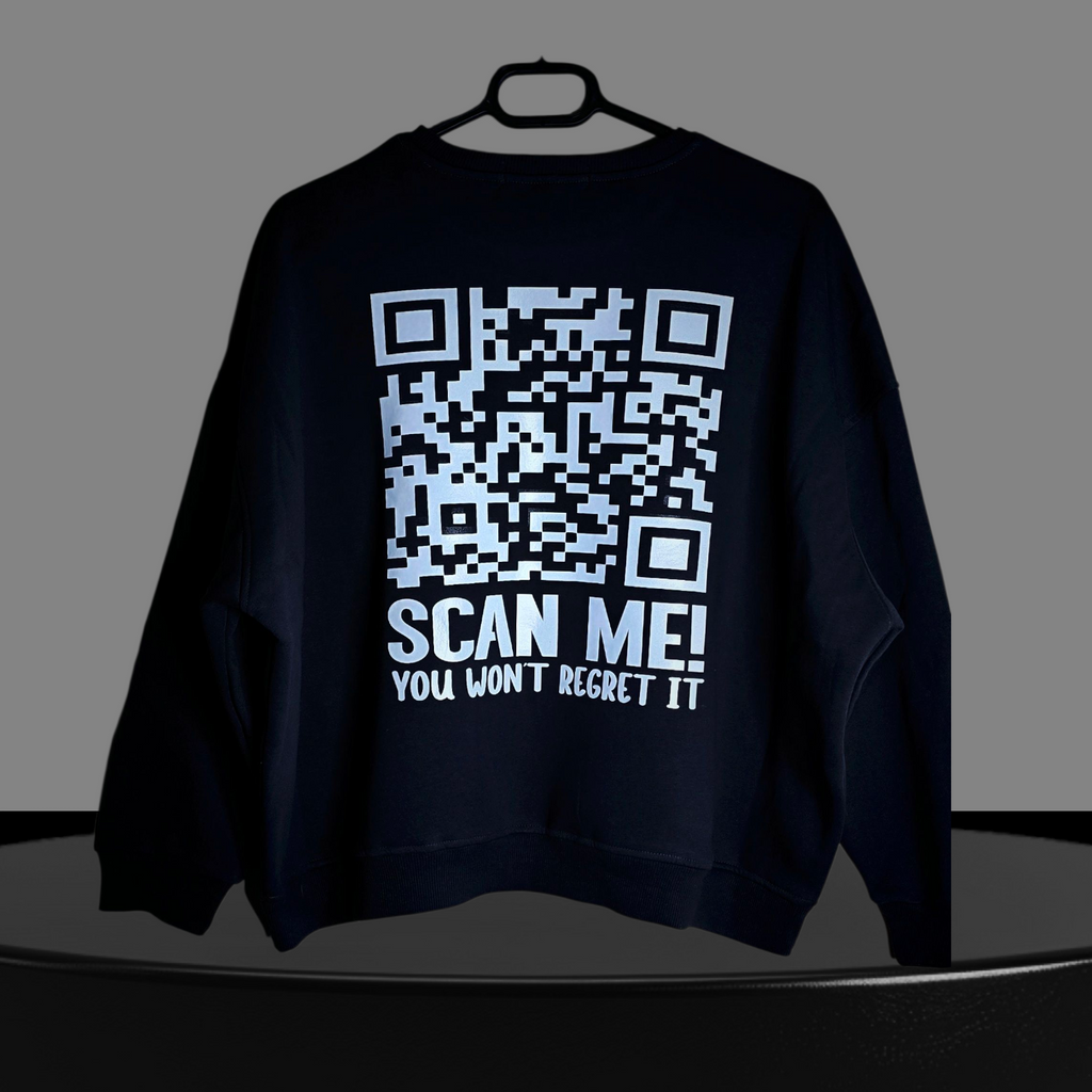Langärmliger QR Code Pullover