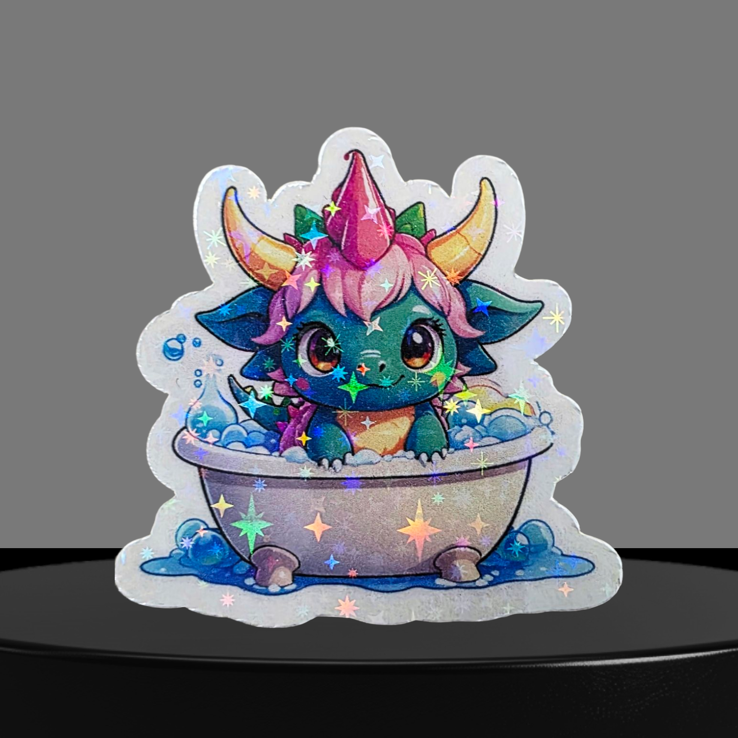 Badewanne Dino Glitzer Sticker