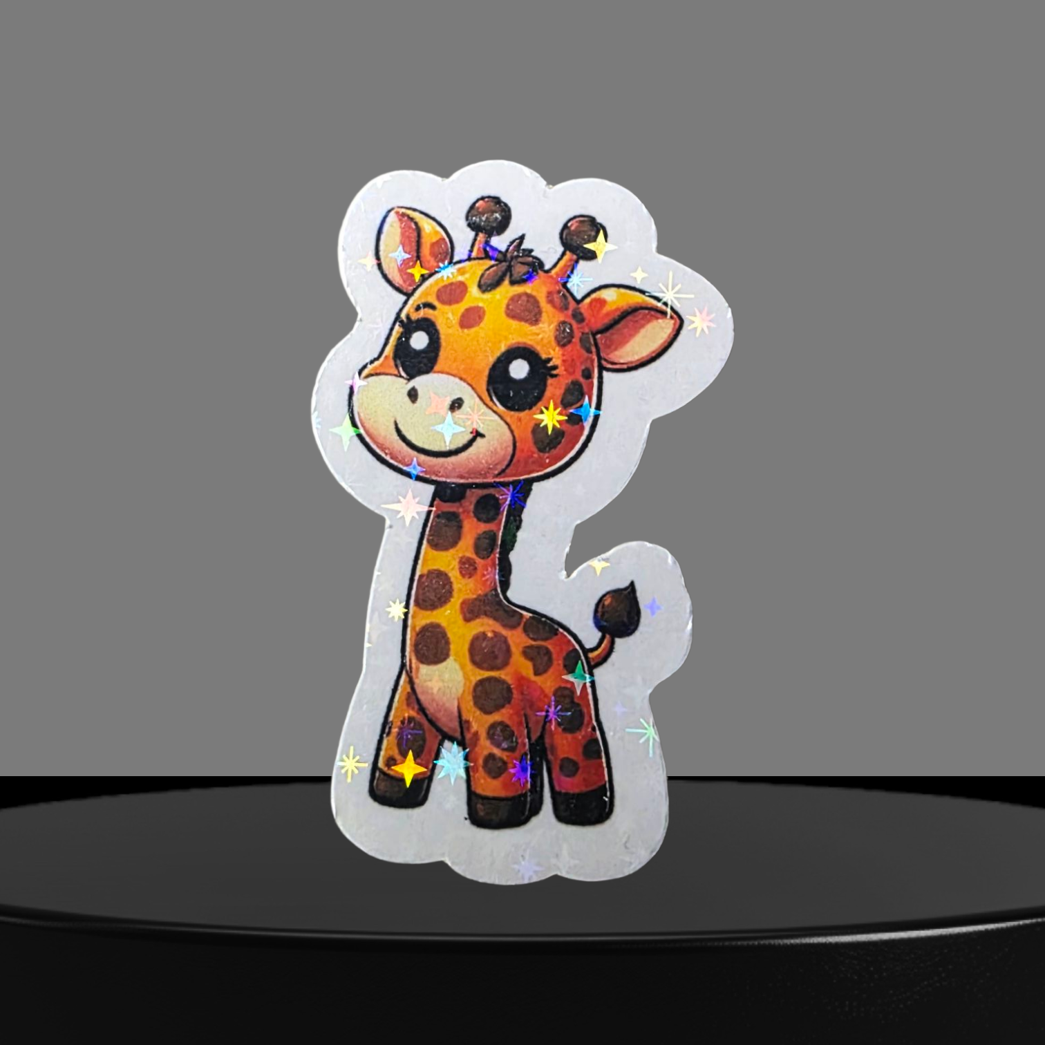 Giraffe Glitzer Sticker