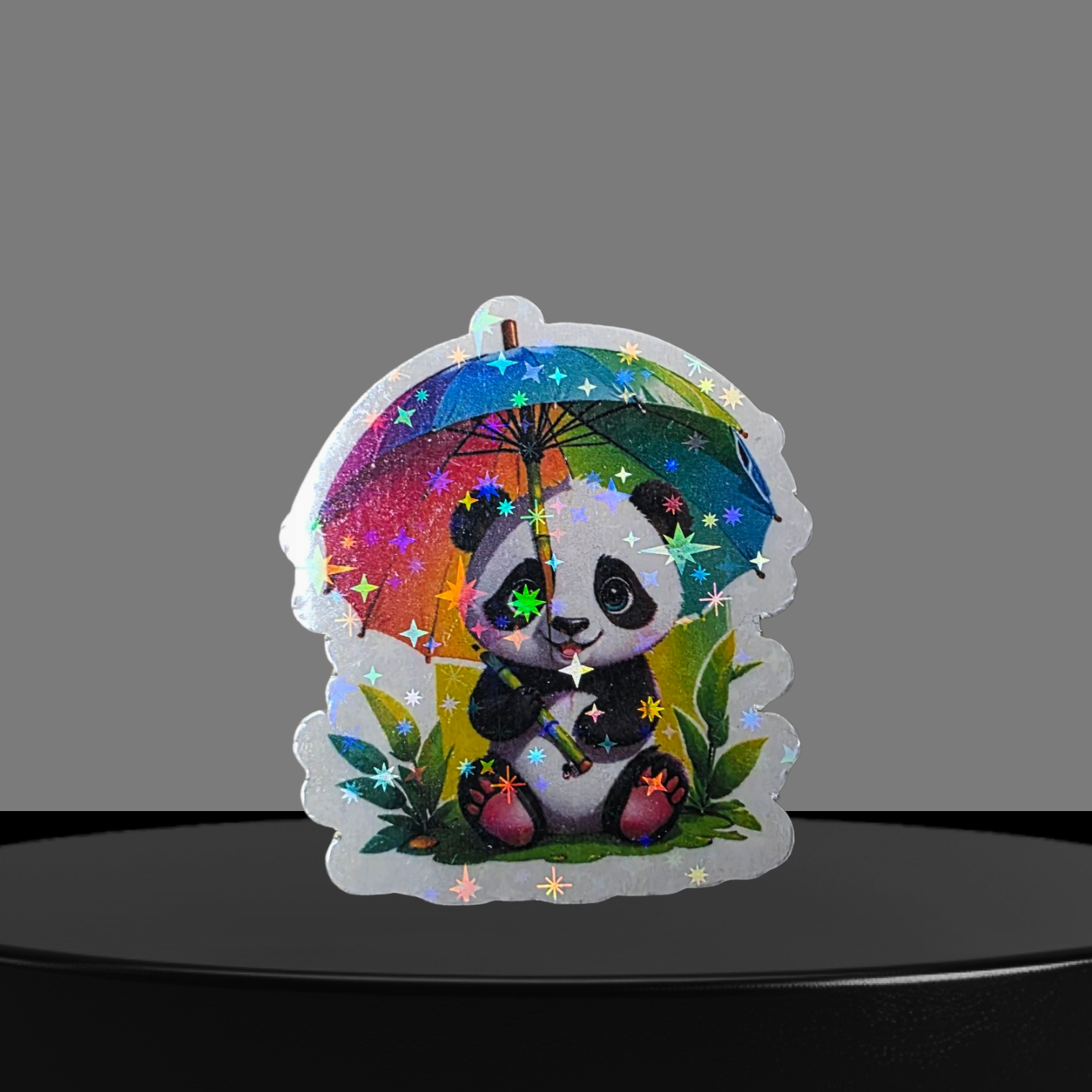 Panda Glitzer Sticker