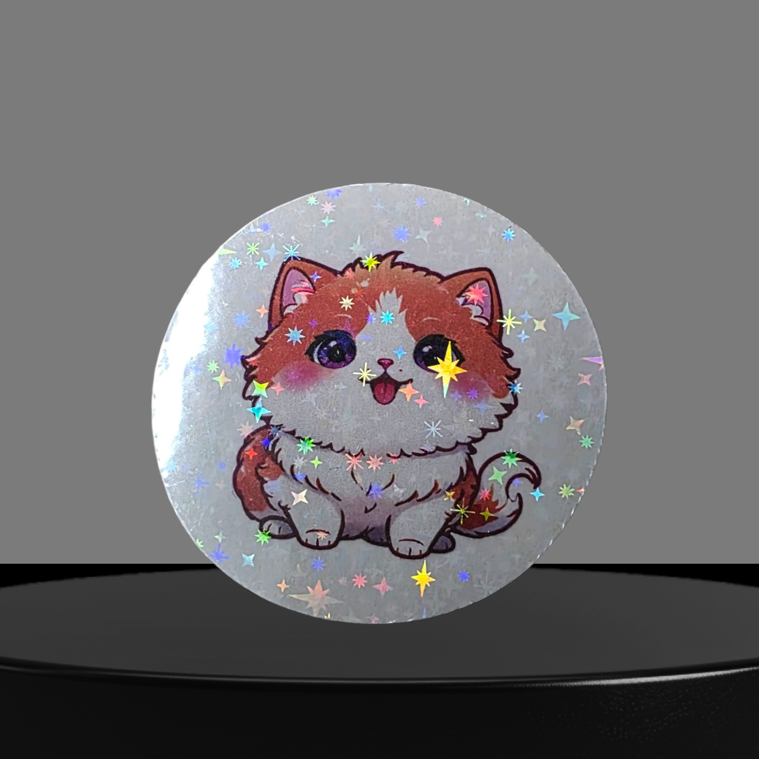 Katze Glitzer Sticker