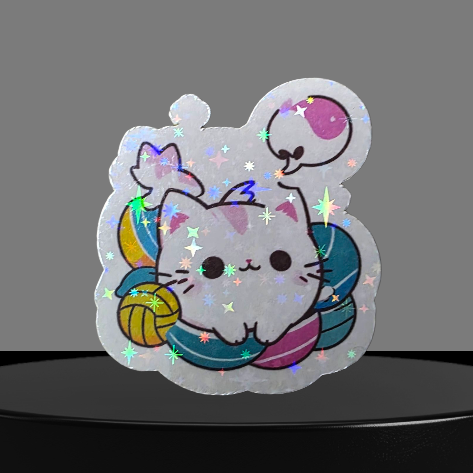 Katze Glitzer Sticker