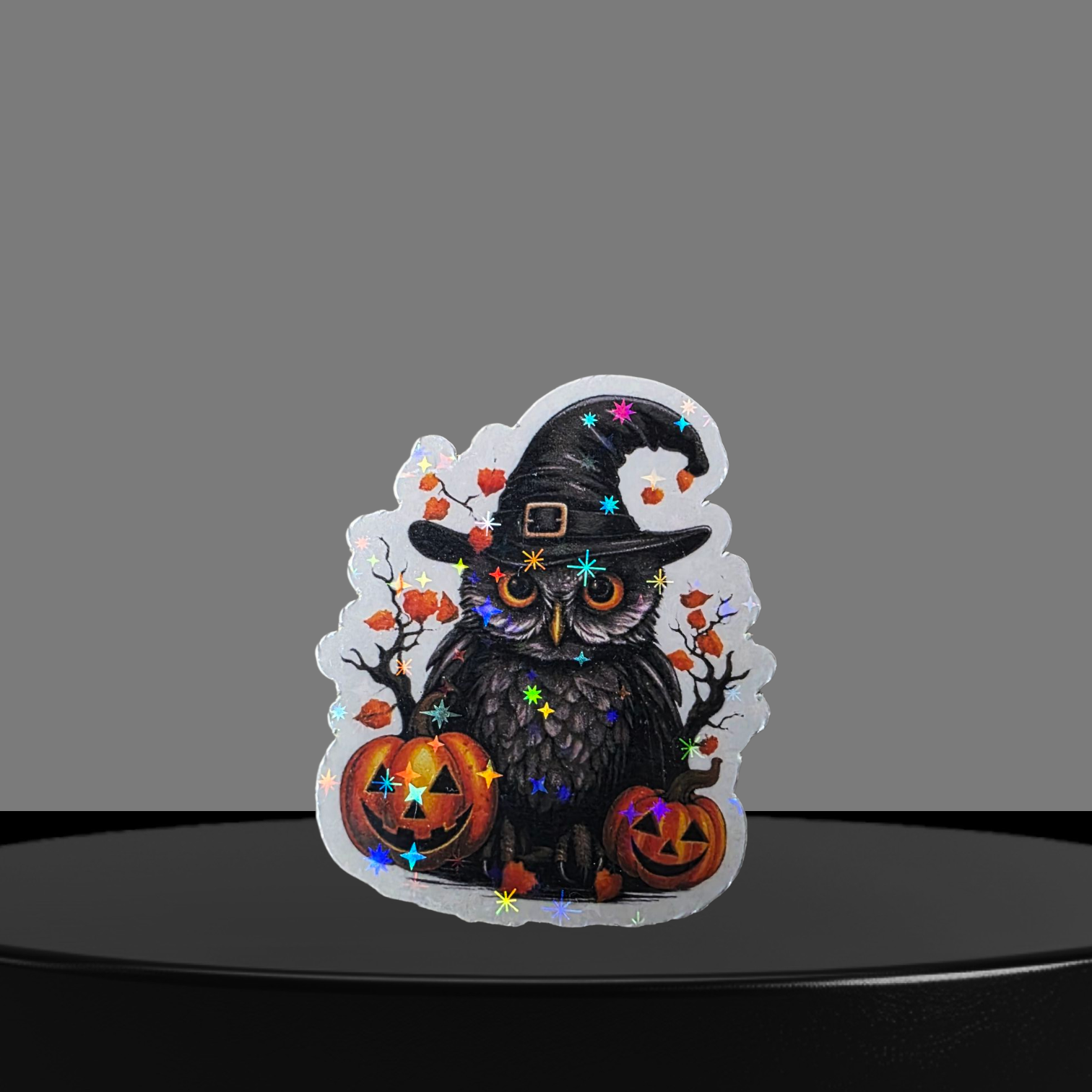 Eule Halloween/Herbst Glitzer Sticker
