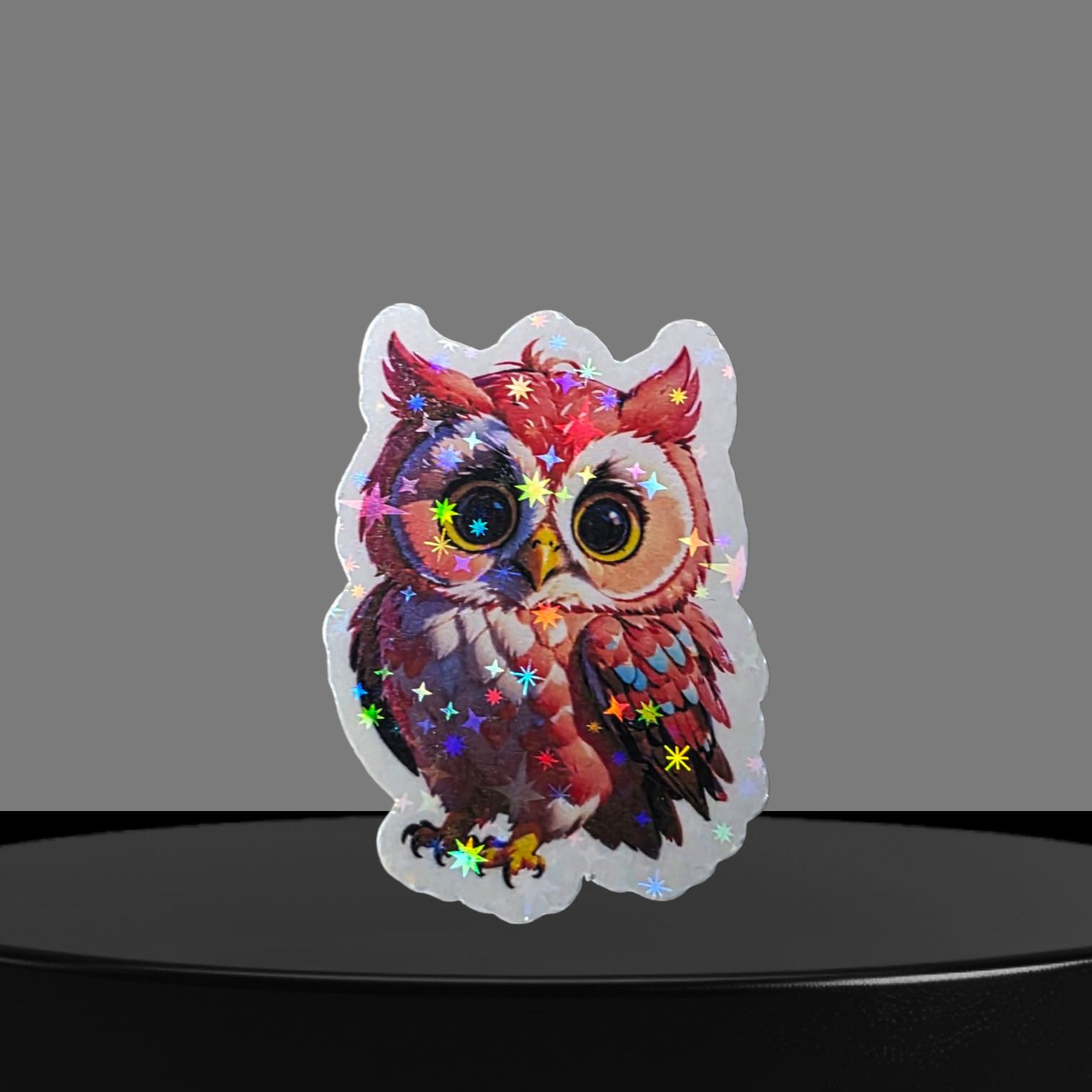 Eule Glitzer Sticker