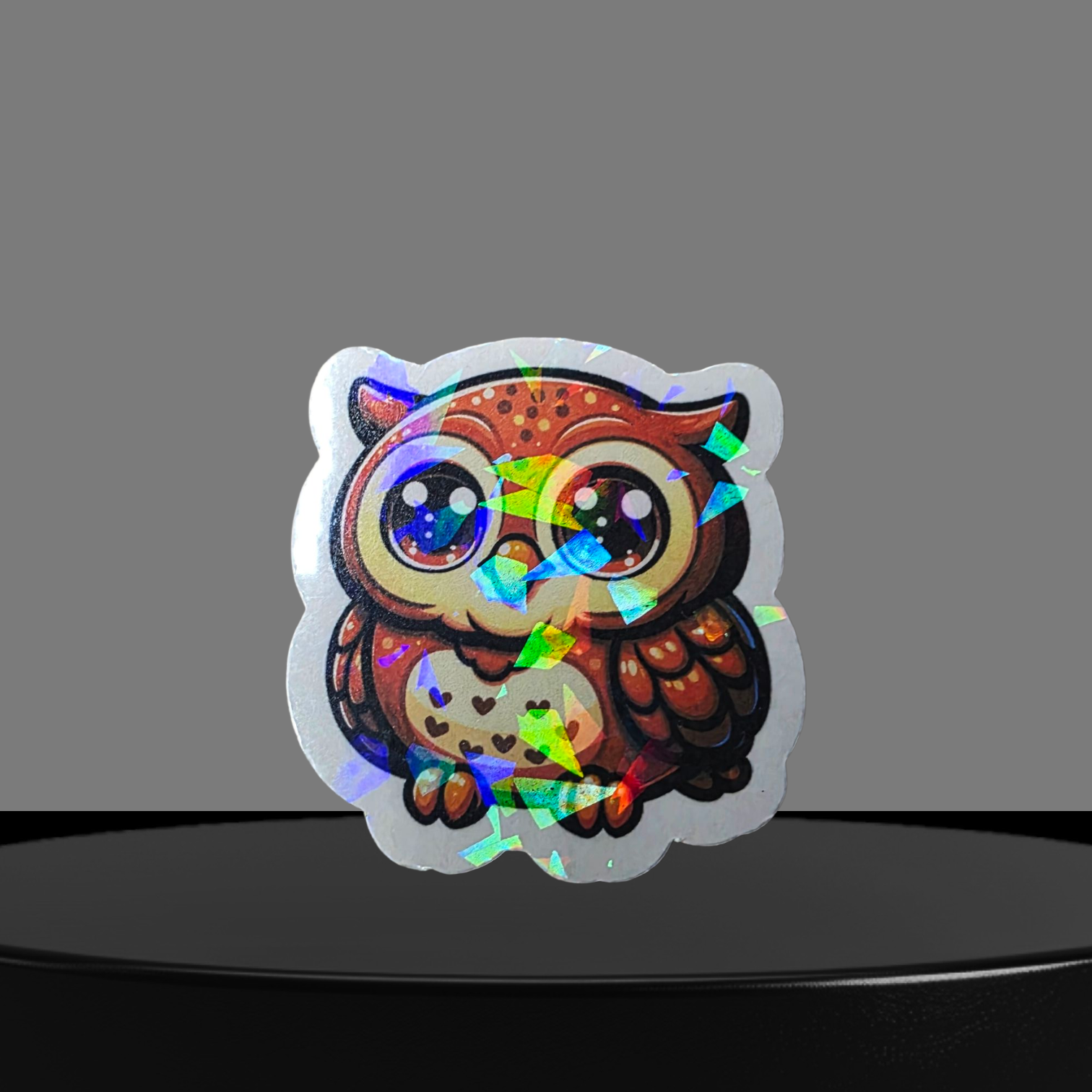 Eule Glitzer Sticker