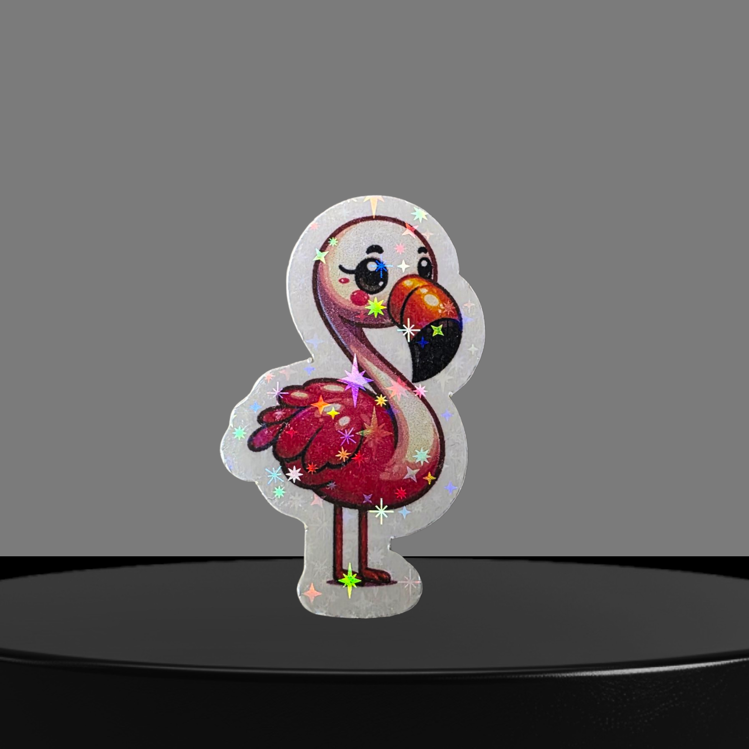 Flamingo Glitzer Sticker