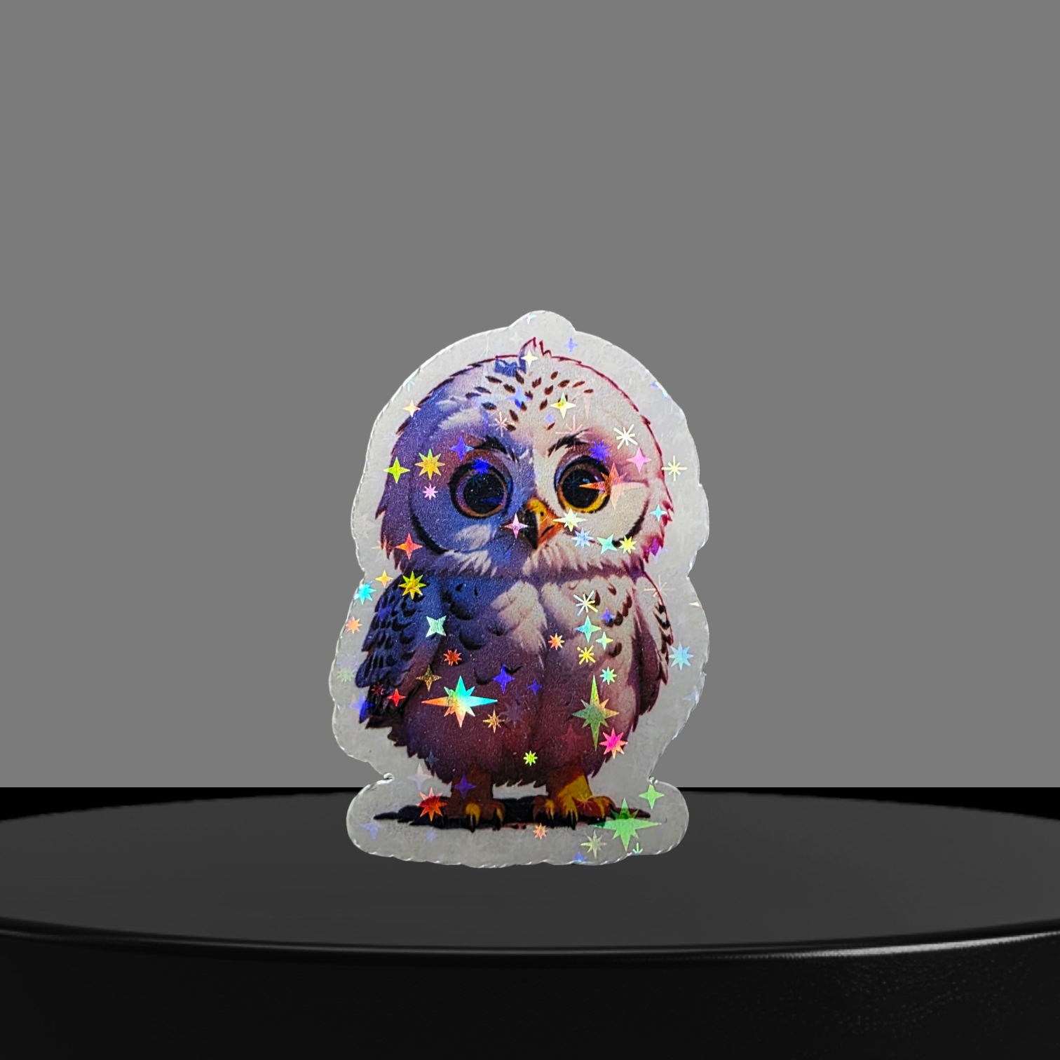 Eule Glitzer Sticker