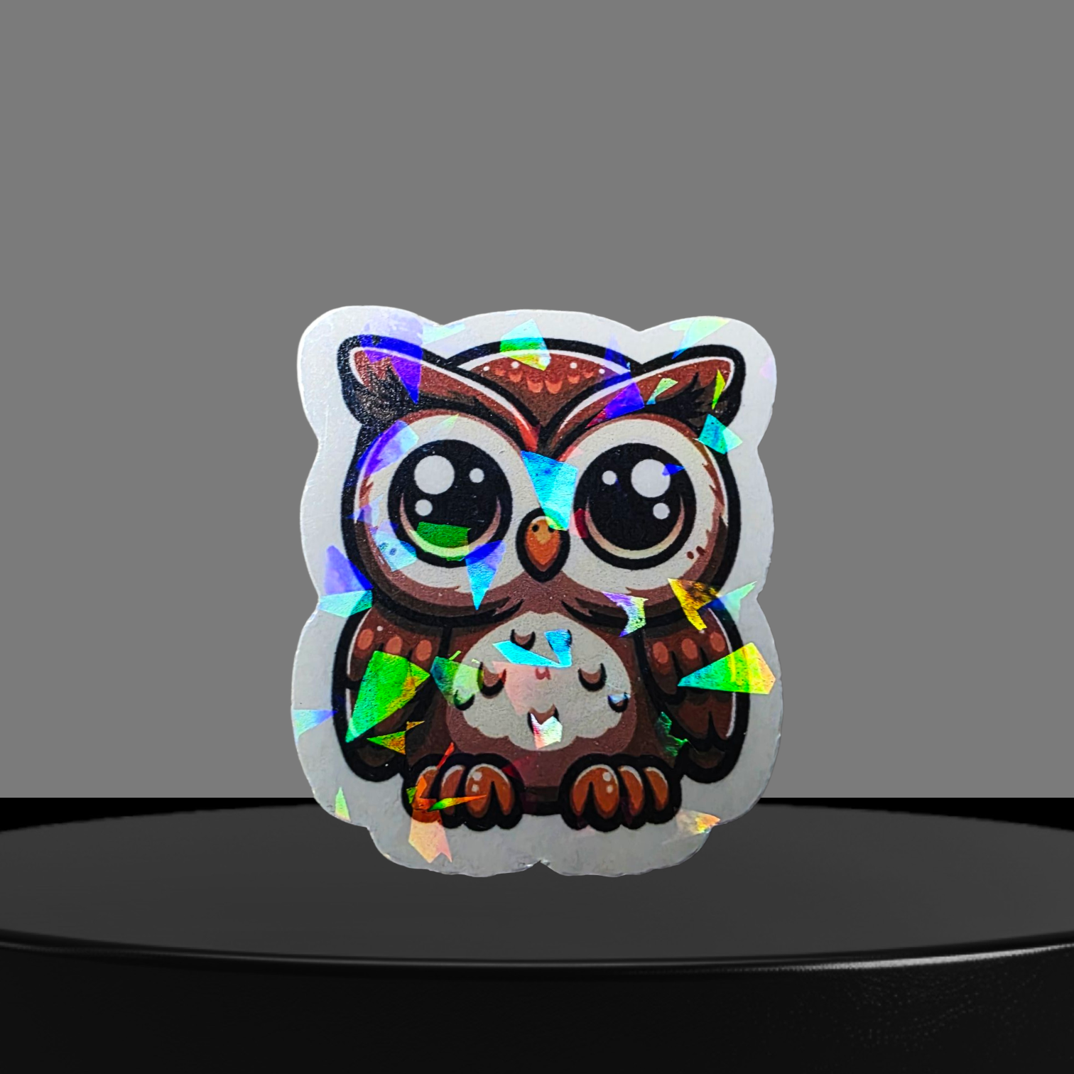 Eule Glitzer Sticker