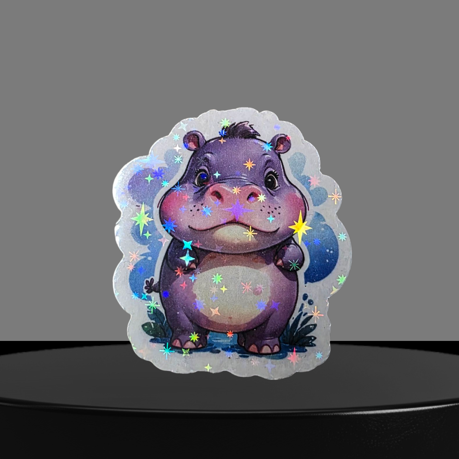 Nielpferd Glitzer Sticker