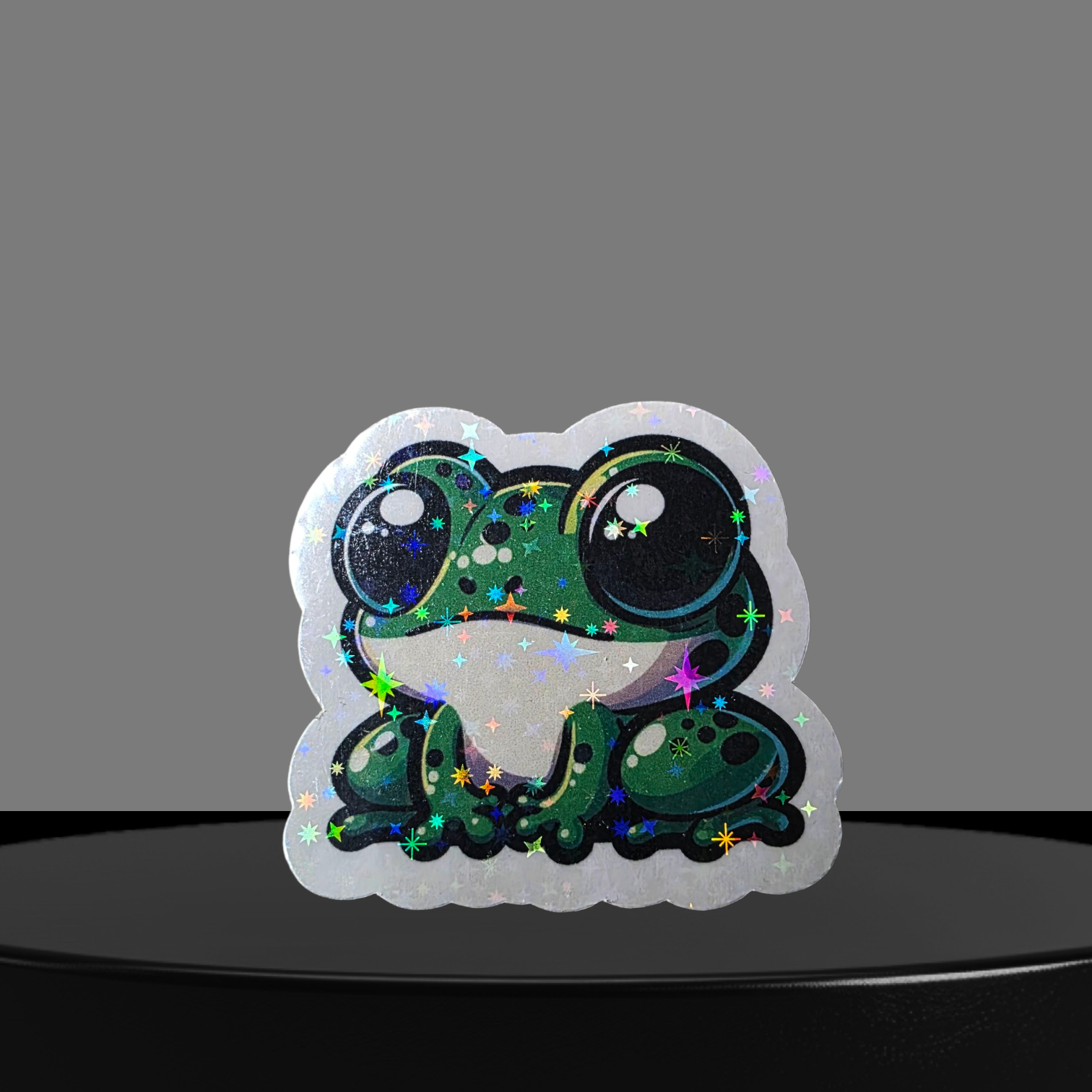 Frosch Glitzer Sticker