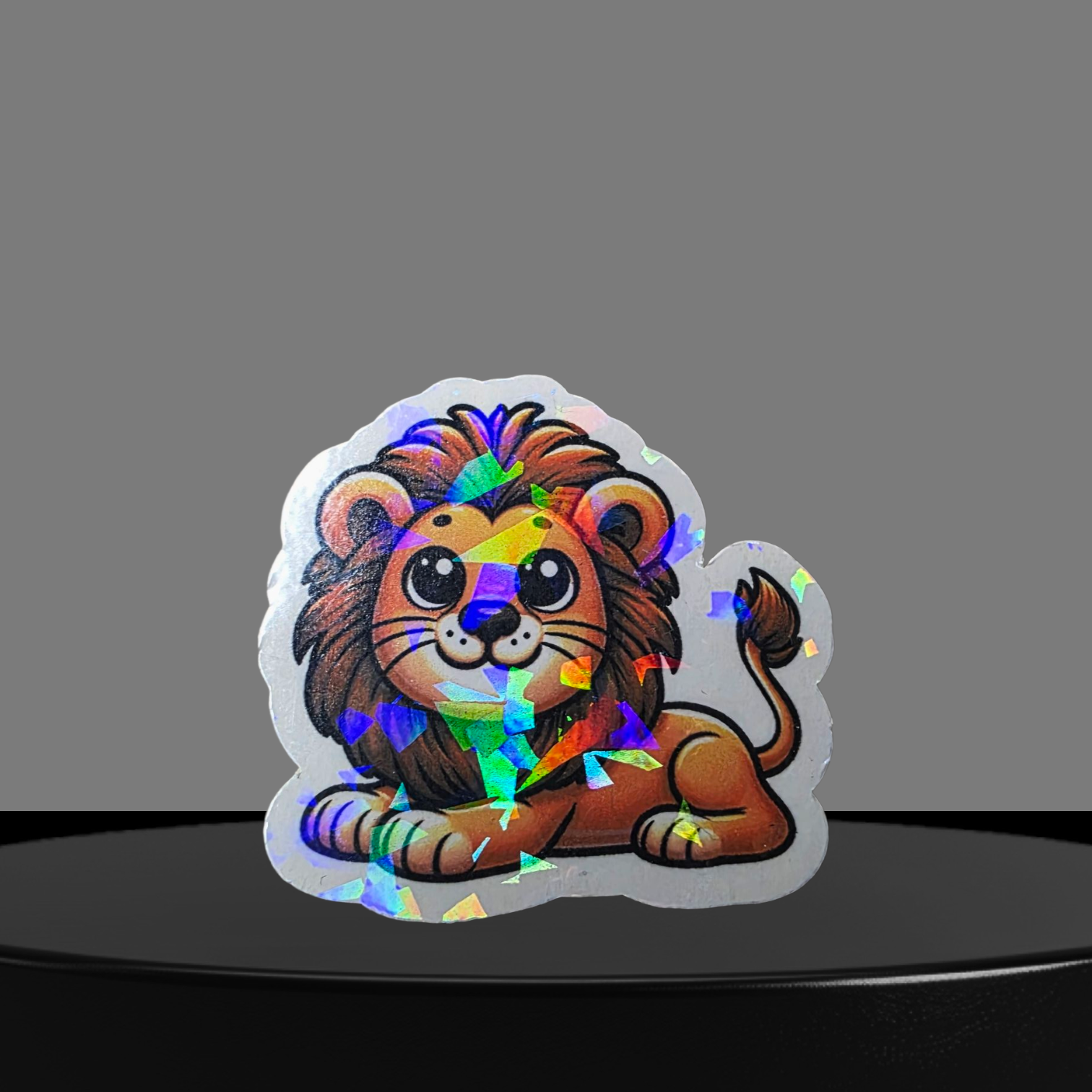 Löwe Glitzer Sticker