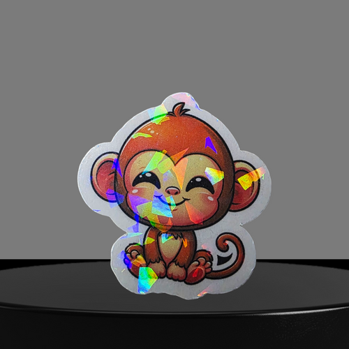Affe Glitzer Sticker