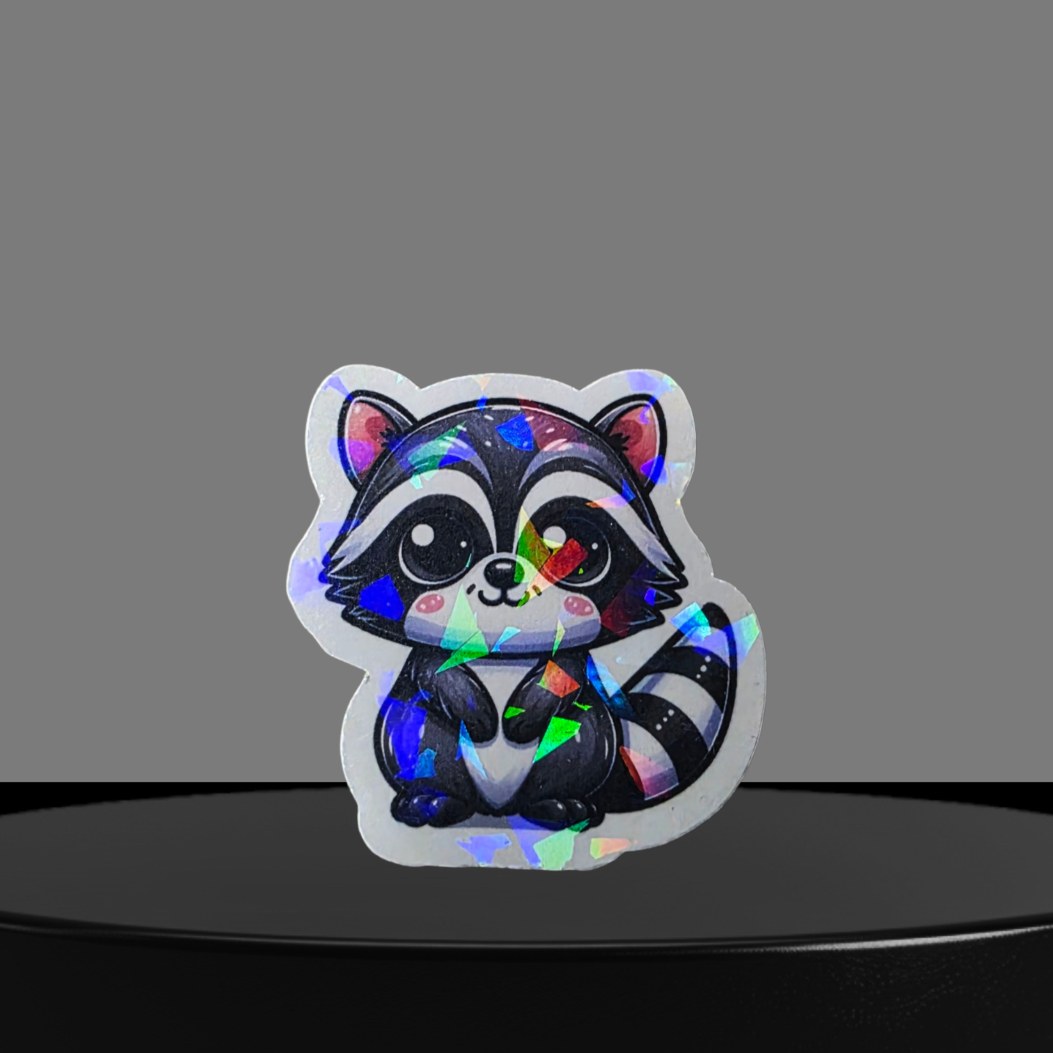 Waschbär Glitzer Sticker