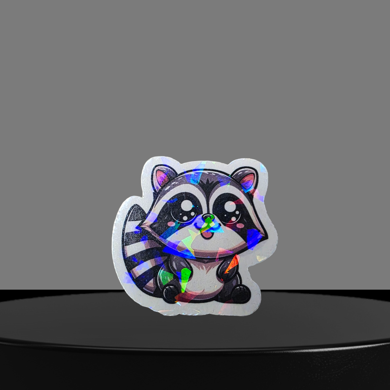 Waschbär Glitzer Sticker