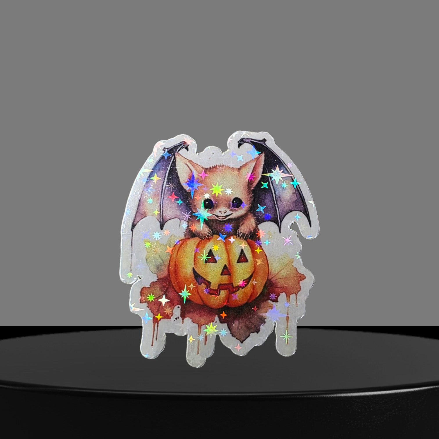 Fledermaus Halloween/Herbst Glitzer Sticker