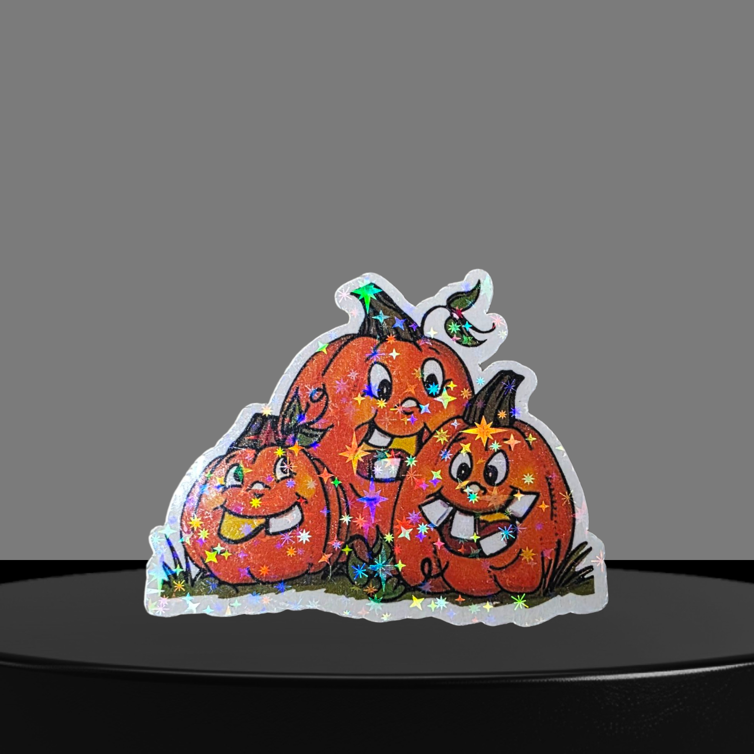 Kürbis Halloween/Herbst Glitzer Sticker