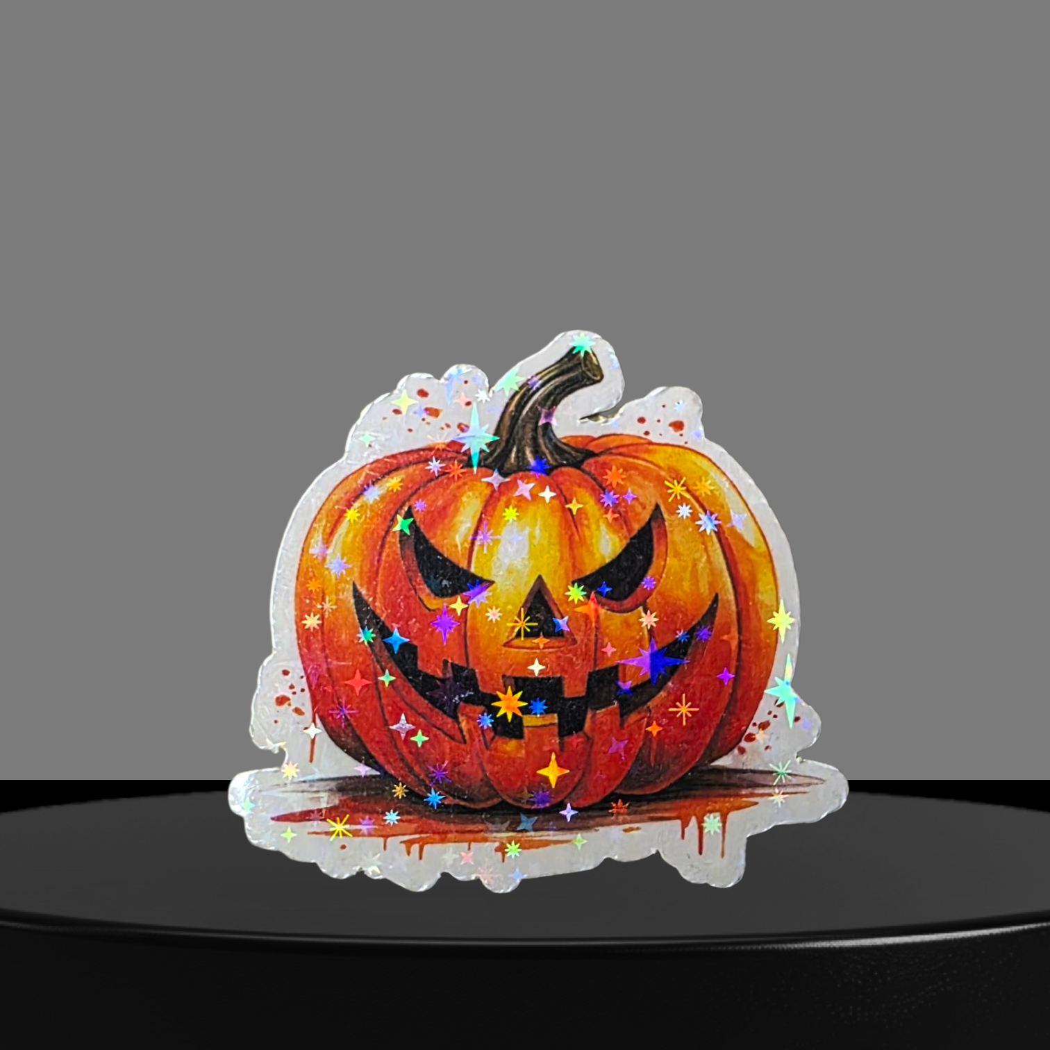 Kürbis Halloween/Herbst Glitzer Sticker