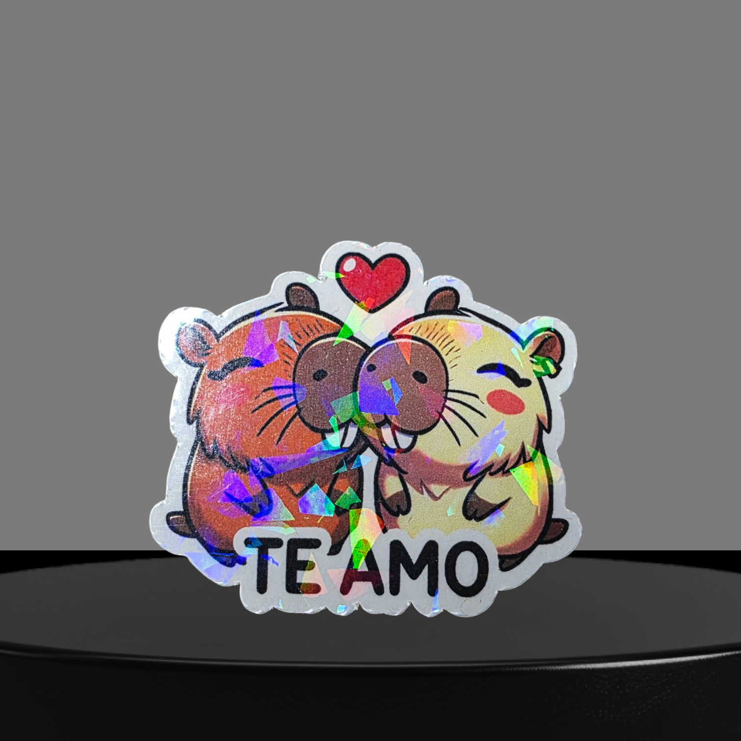 Capybara Glitzer Sticker