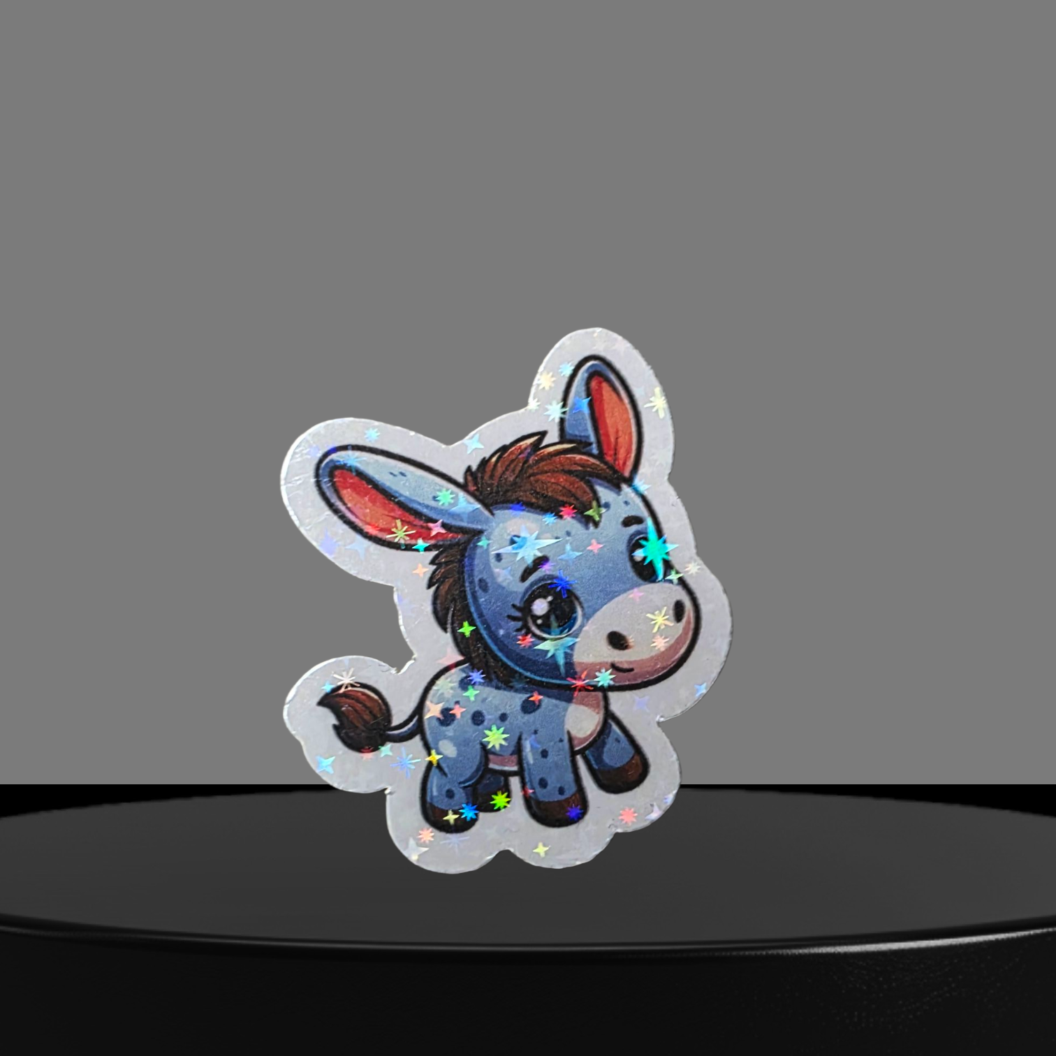 Esel Glitzer Sticker