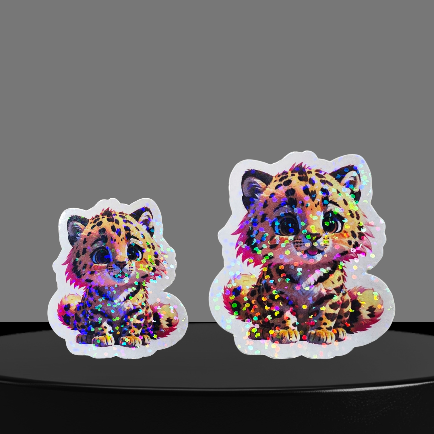 Baby Leopard Glitzer Sticker