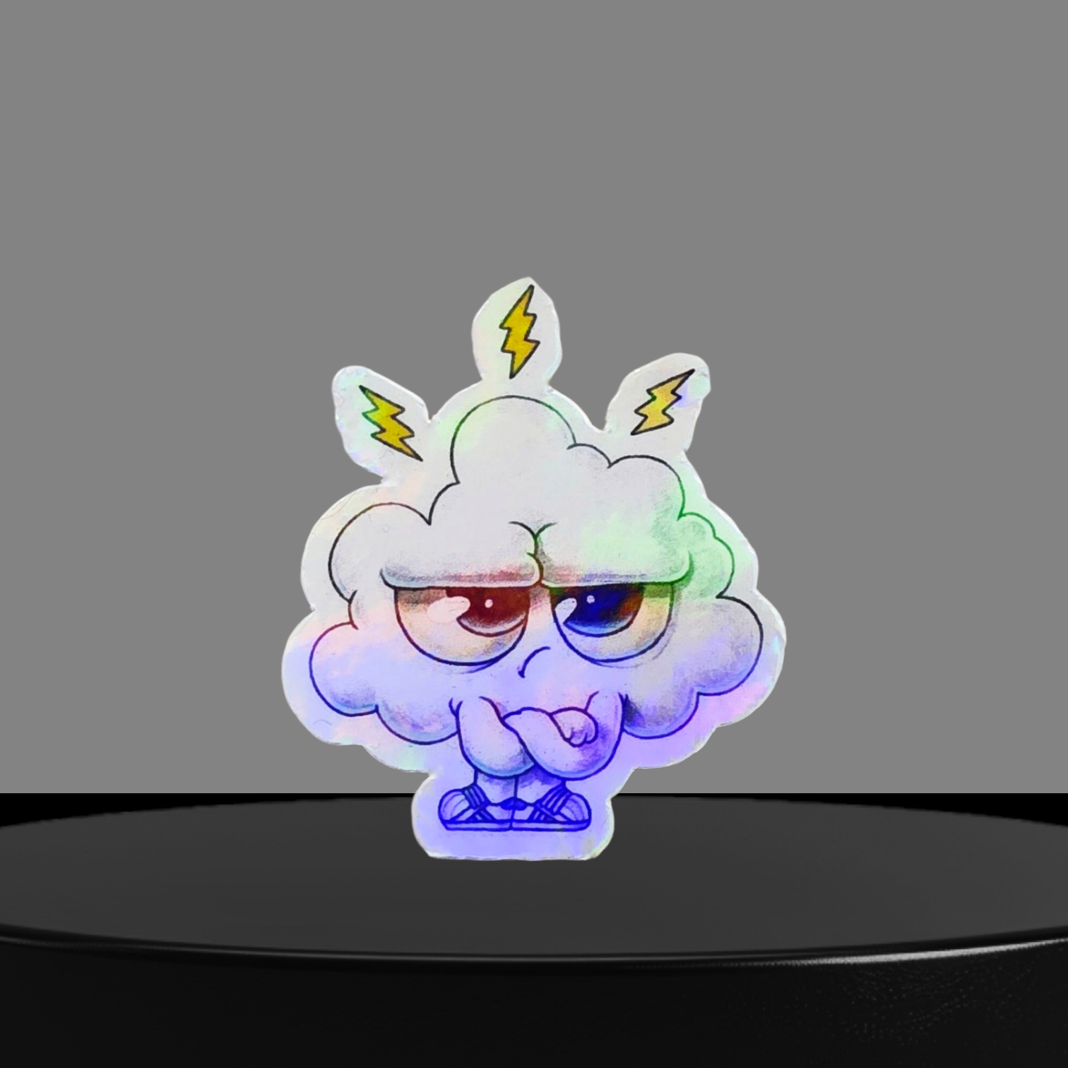 Böse Wolke Glitzer Sticker