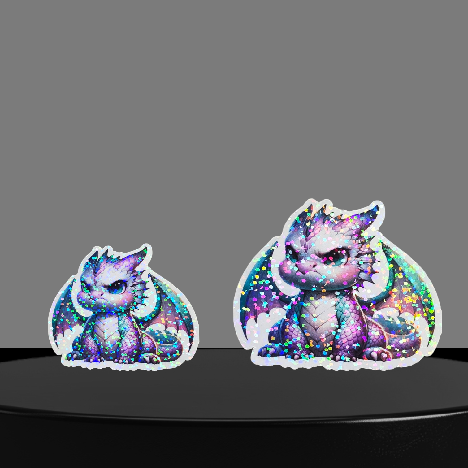 Drache Glitzer Sticker