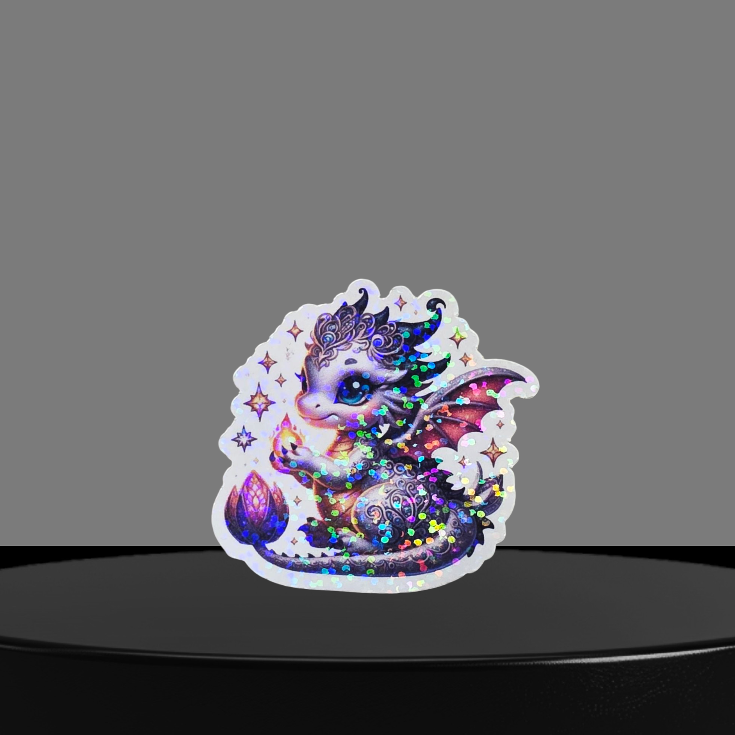 Drache Glitzer Sticker