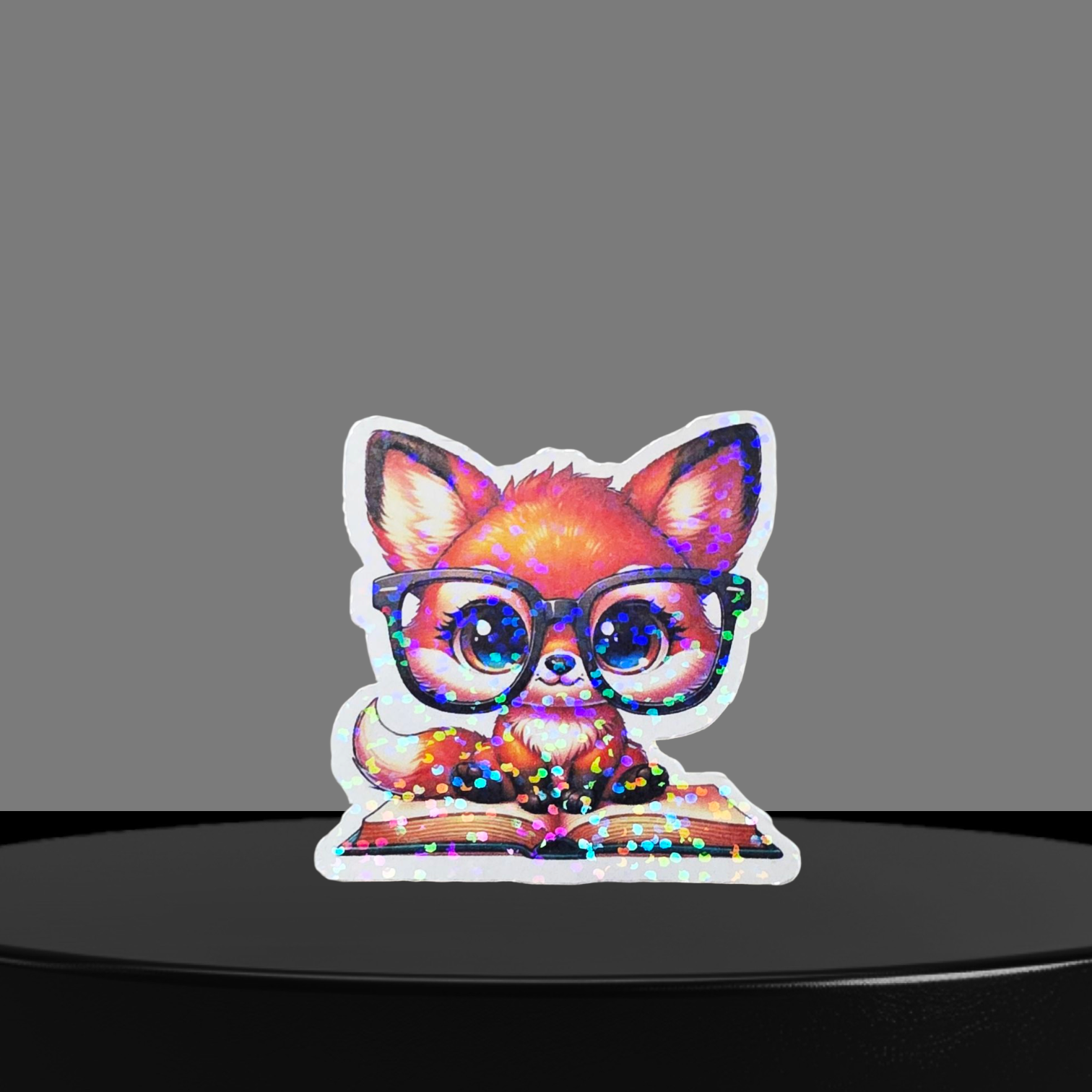 Fuchs Glitzer Sticker