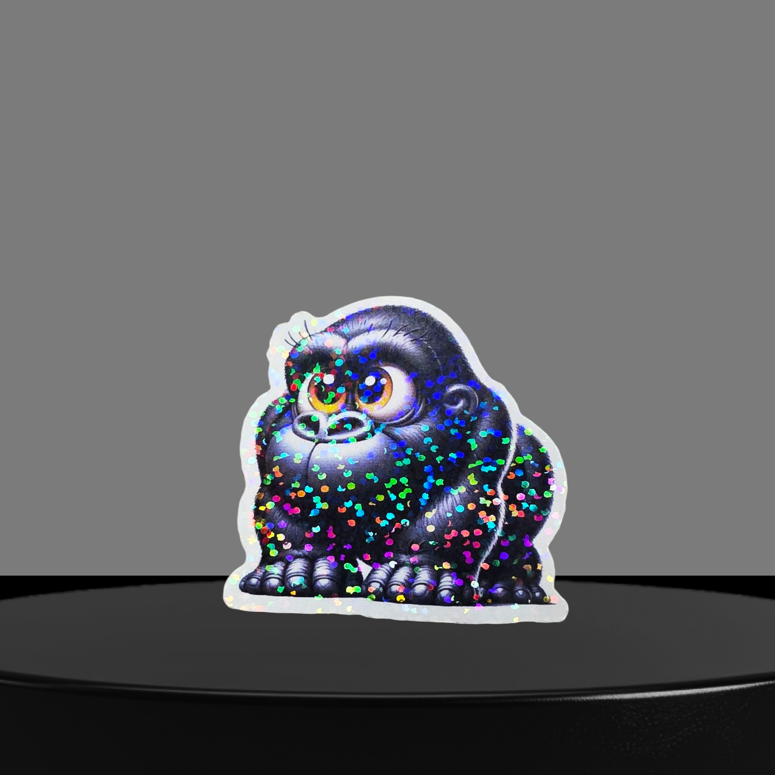 Gorilla Glitzer Sticker