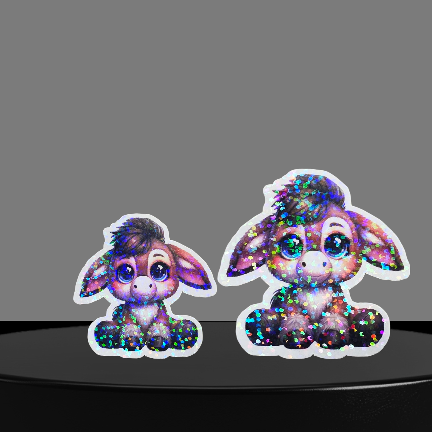 Esel Glitzer Sticker