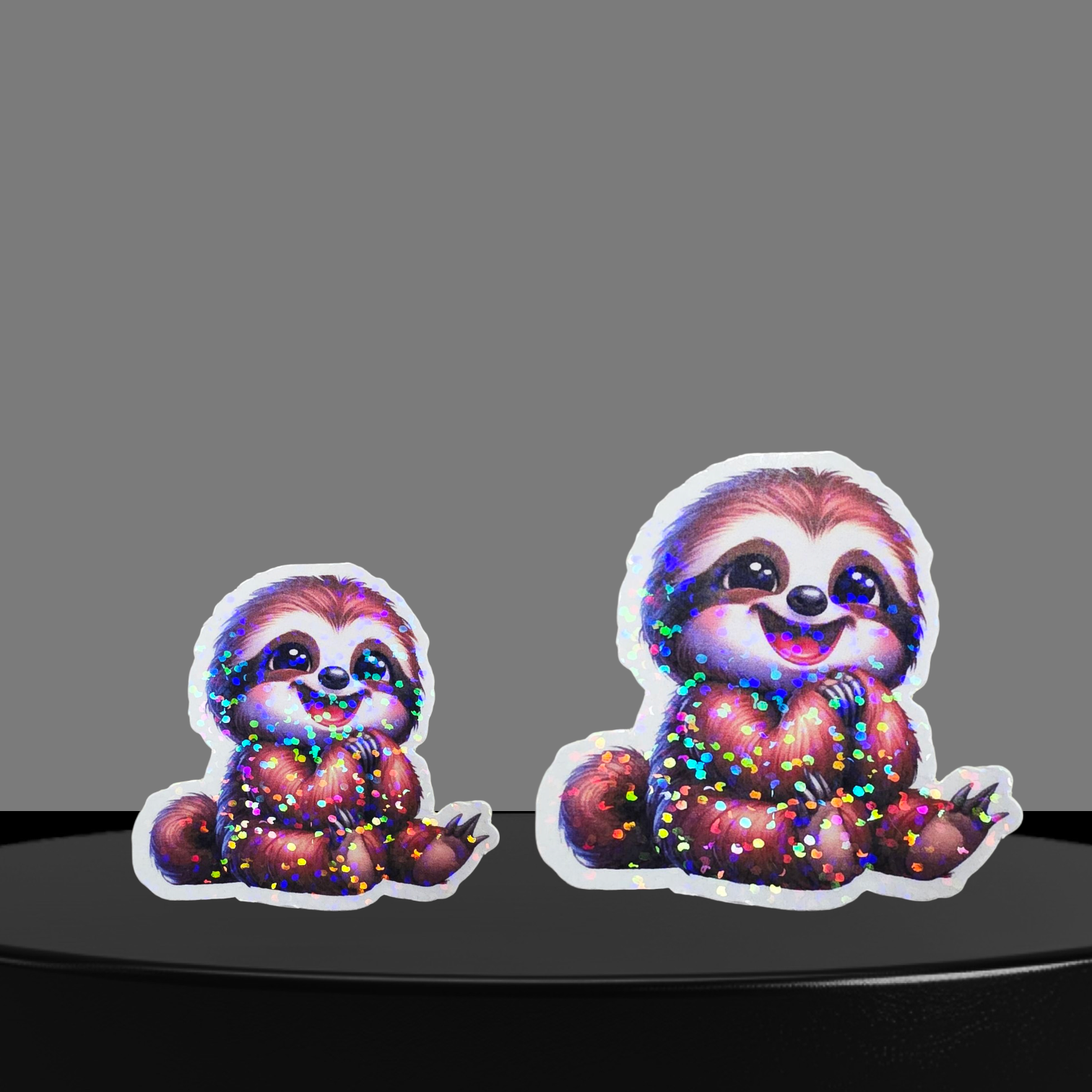 Faultier Glitzer Sticker