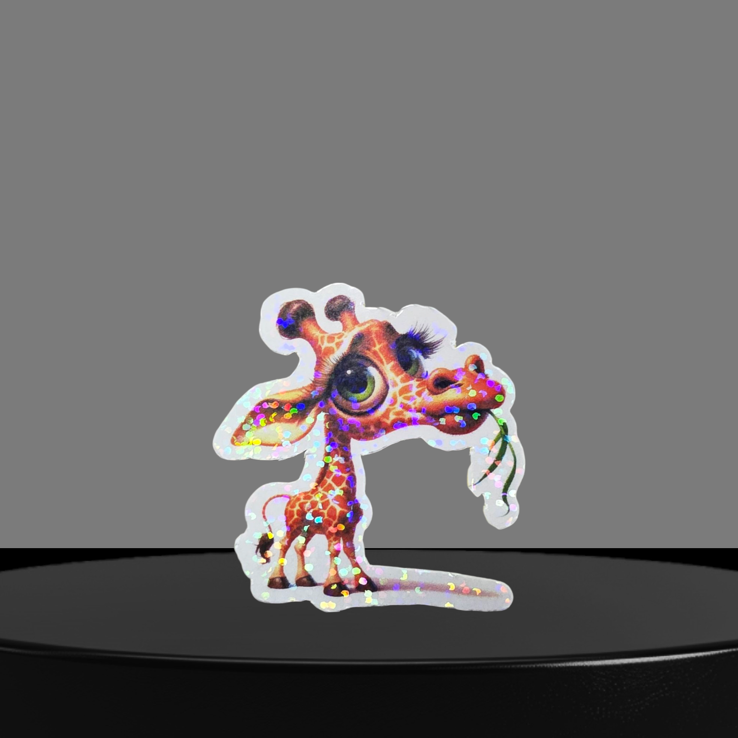 Giraffe Glitzer Sticker