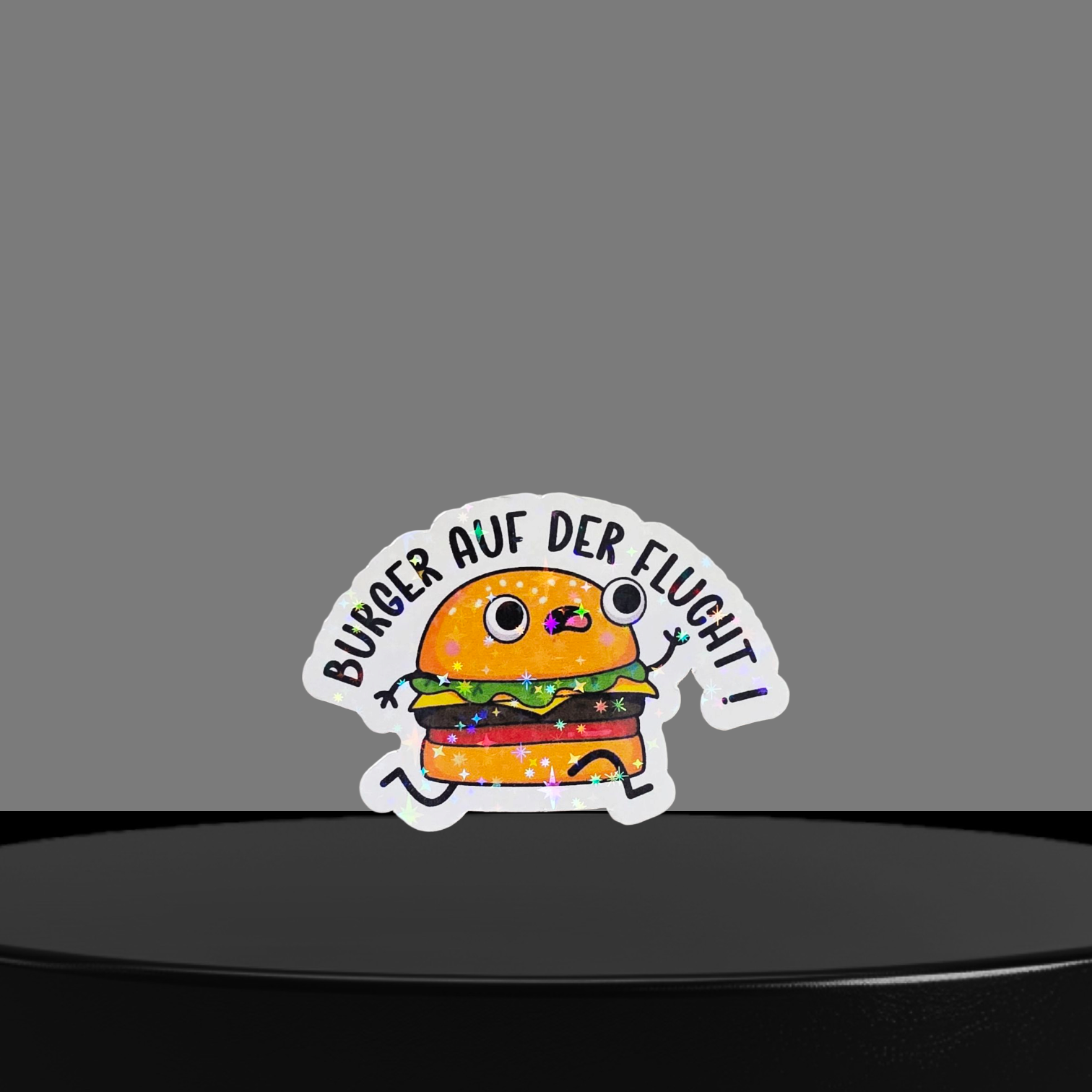 Burger Glitzer Sticker