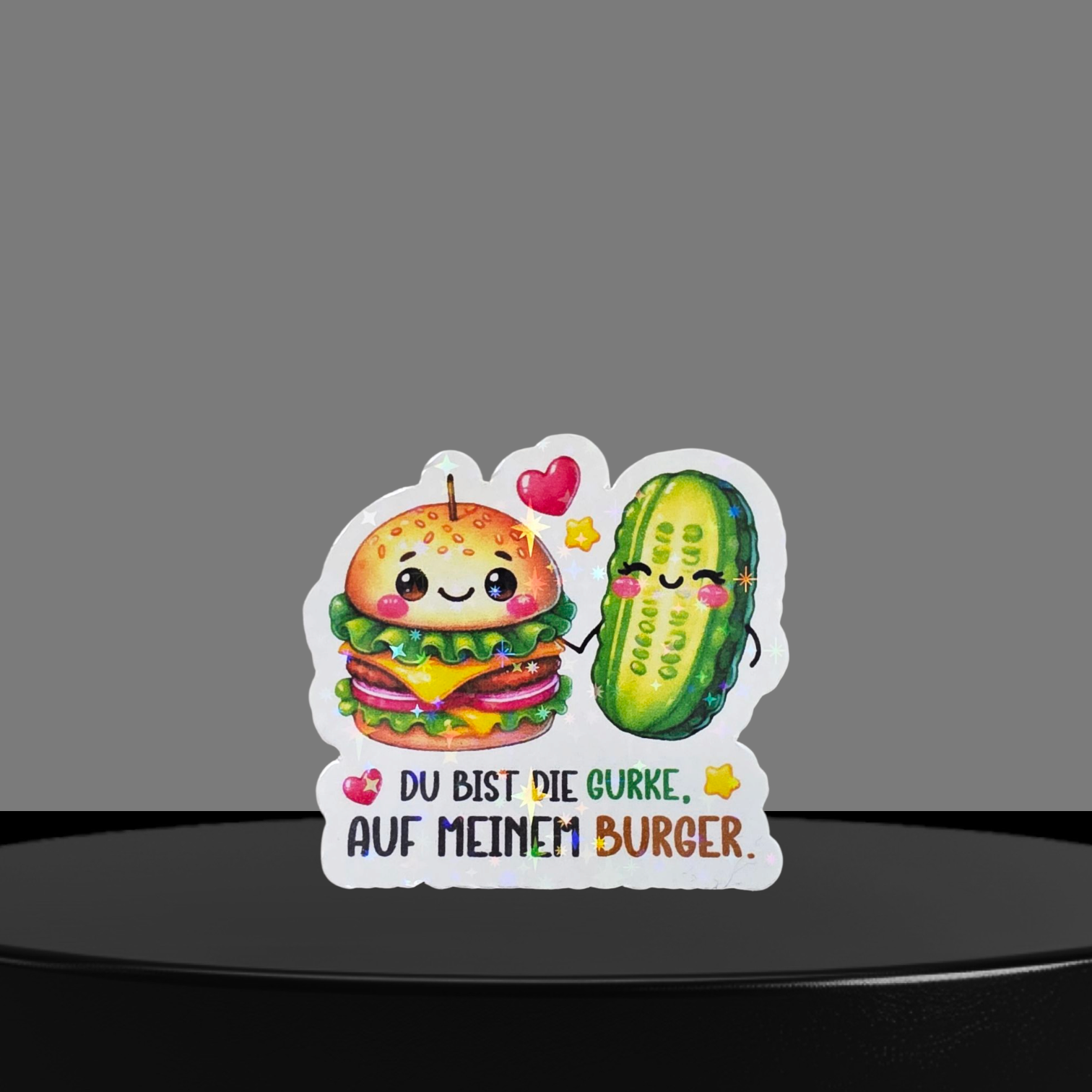 Burger & Gurke Glitzer Sticker