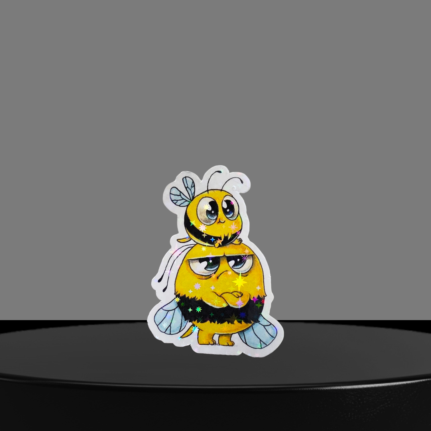 Biene Glitzer Sticker