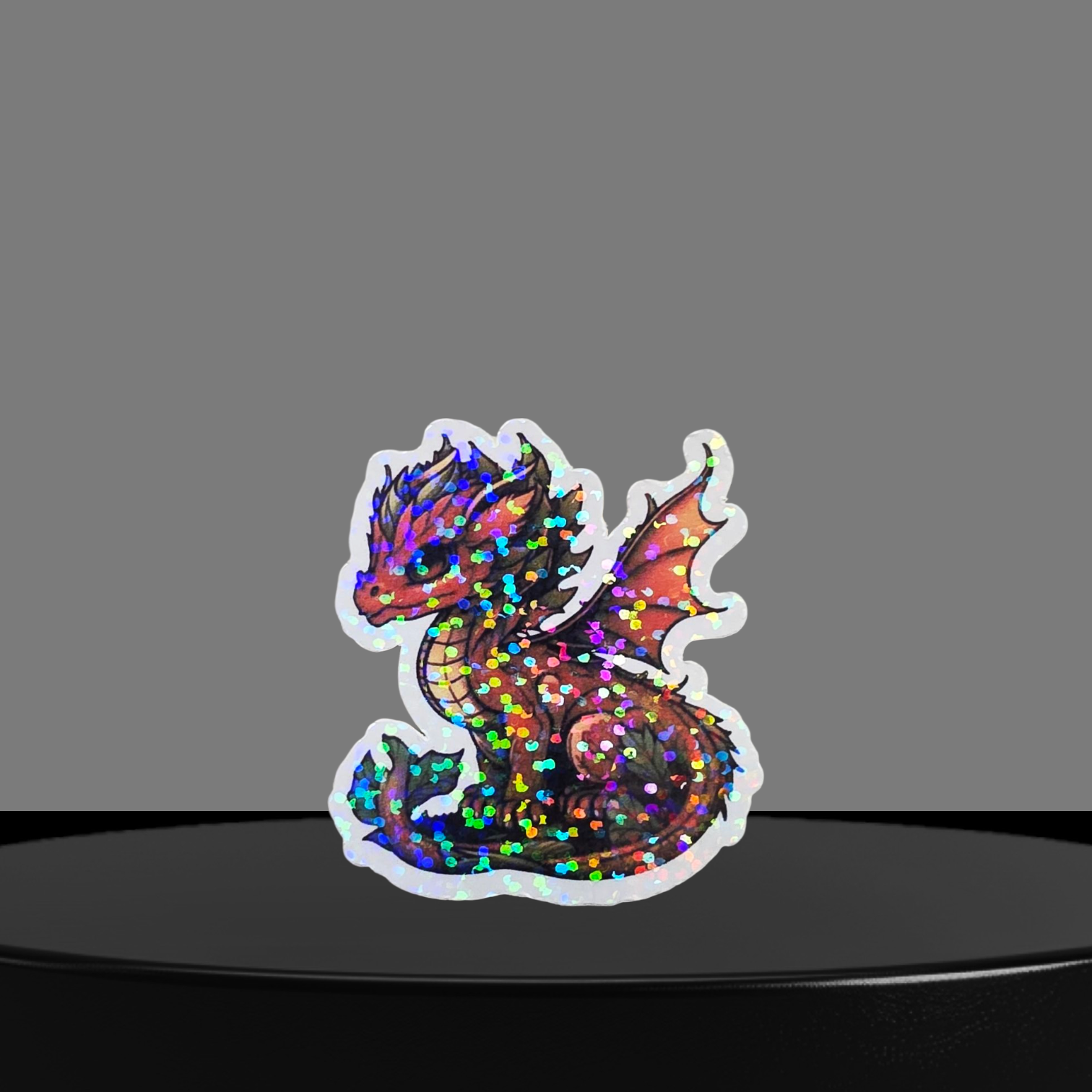 Drache Glitzer Sticker