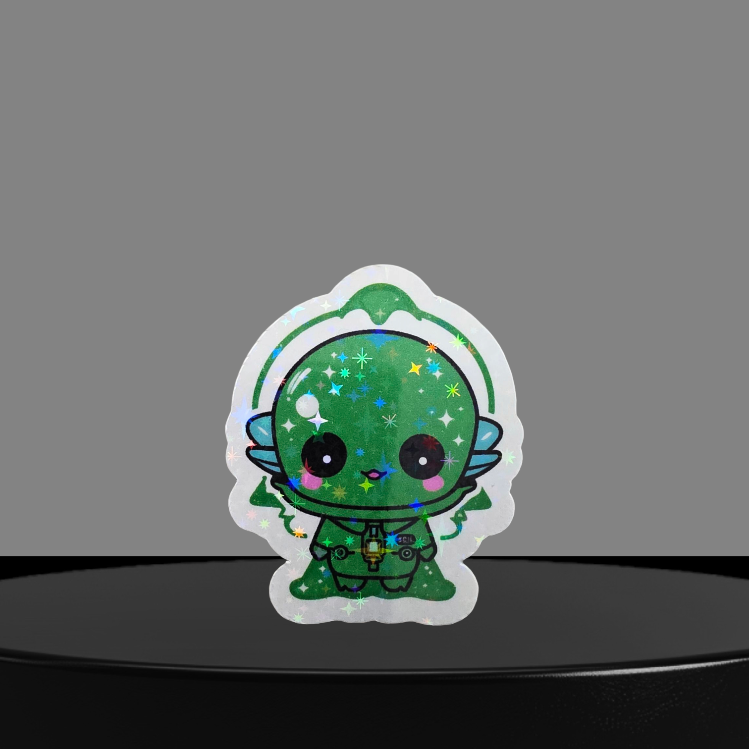 Alien Glitzer Sticker